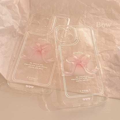 Coquette Bling Pink Bow Phone Case