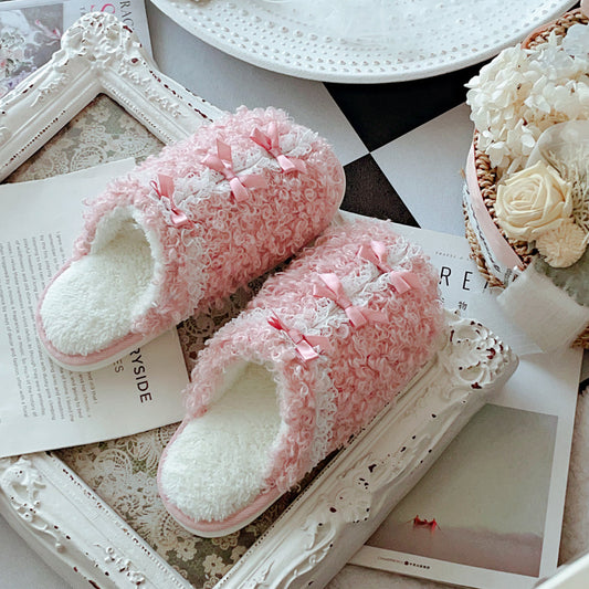 Coquette Where Ribbons Bloom Like Frosted Cake Slippers