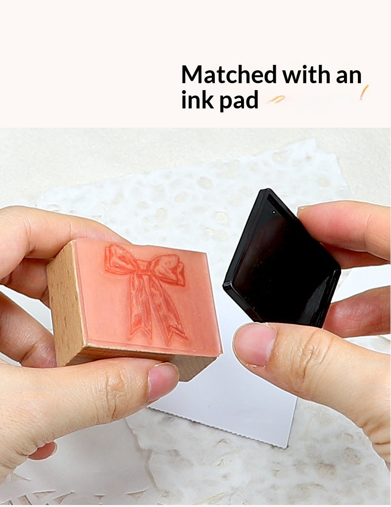 Bow Vintage Wood Stamp (5PCs)