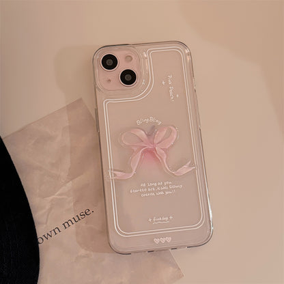 Coquette Bling Pink Bow Phone Case