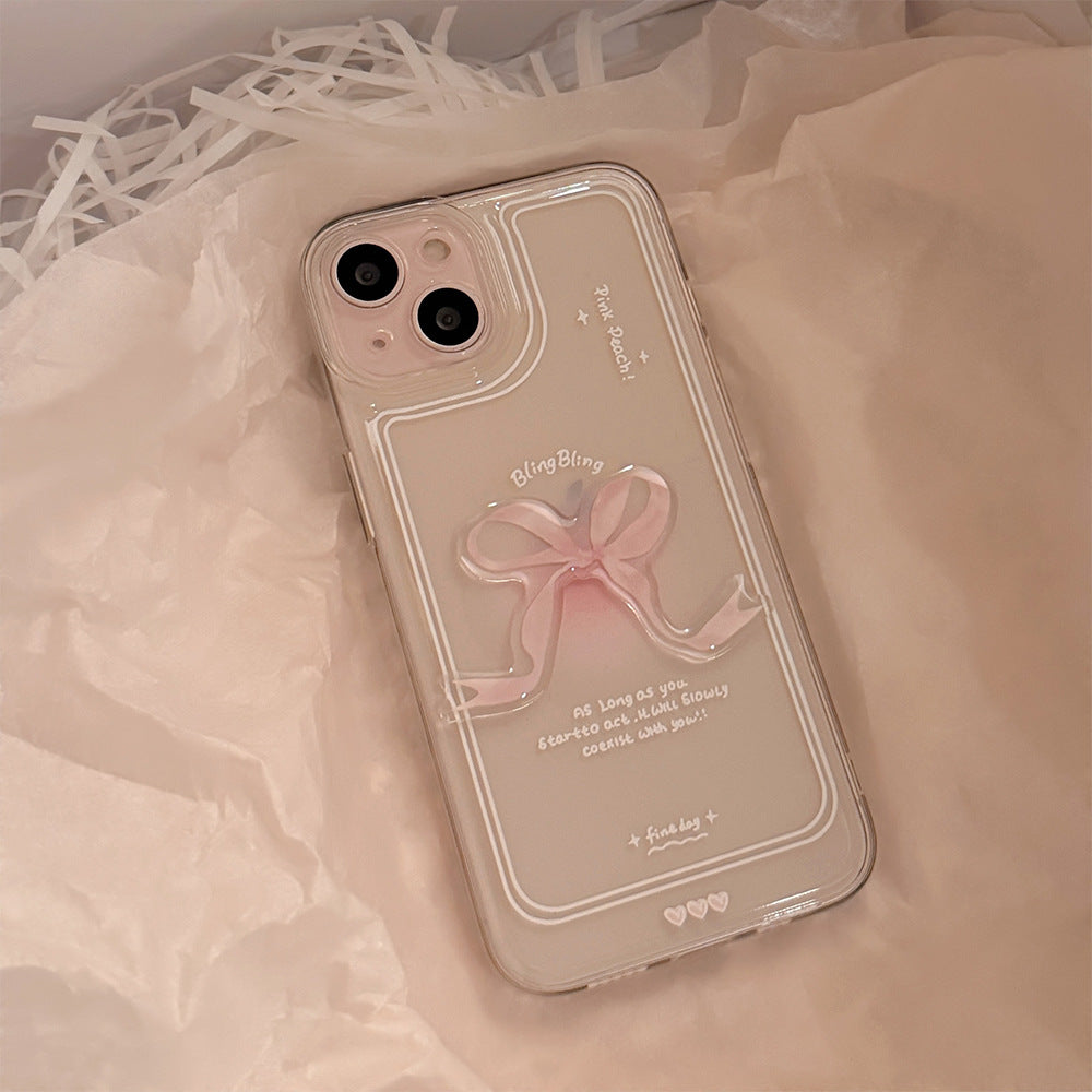 Coquette Bling Pink Bow Phone Case
