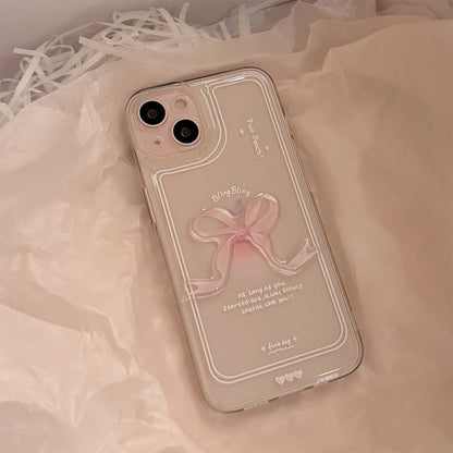 Coquette Bling Pink Bow Phone Case
