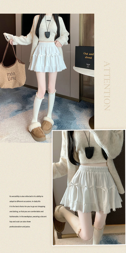 Summer Whimsy Cake Lace Puffy Mini Skirt