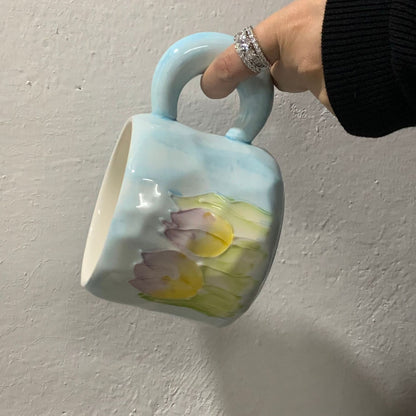 Coquette Enchanted Garden Tulip Mug & Petal Spoon Set