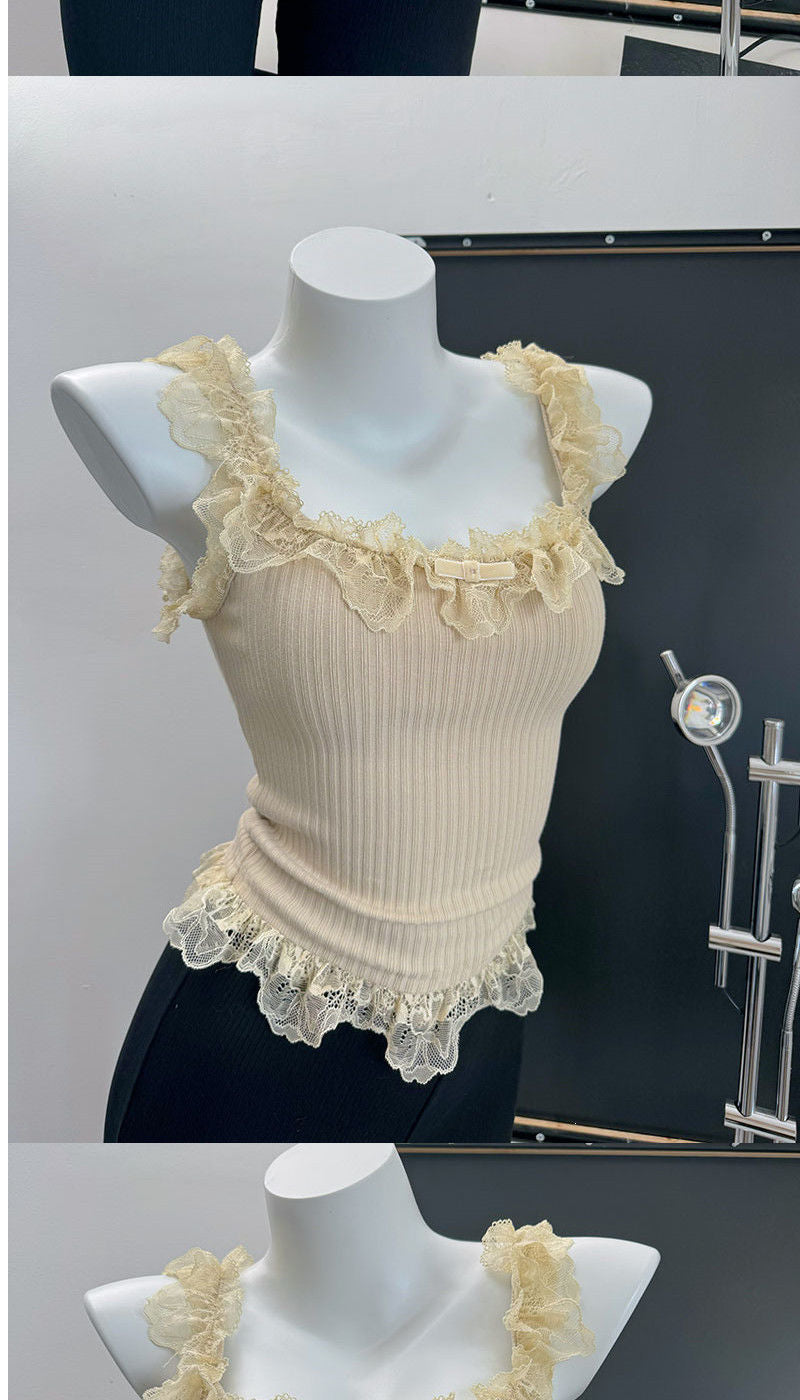 Coquette Sweet Lace Ruffle Top