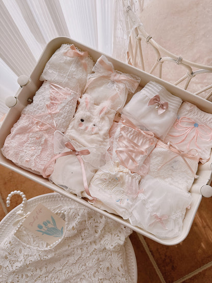 Coquette Soft Whispers and Bunny Kisses Panties Set
