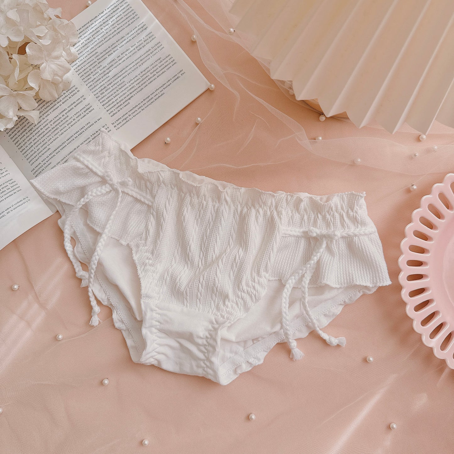 Coquette Soft Whispers and Bunny Kisses Panties Set