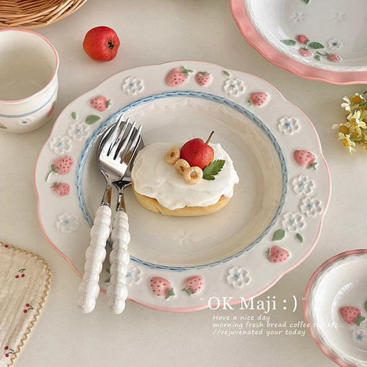 Coquette Strawberry Meadow Plate