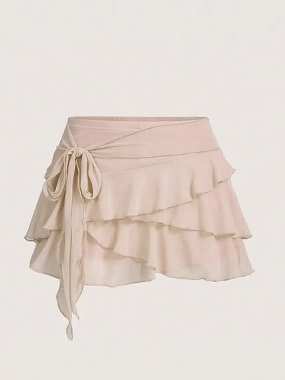 Coquette Ruffle Charm Mini Skirt