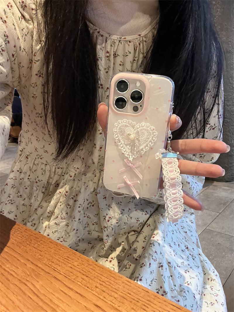 Coquette Heartfelt Lace Elegance Phone Case