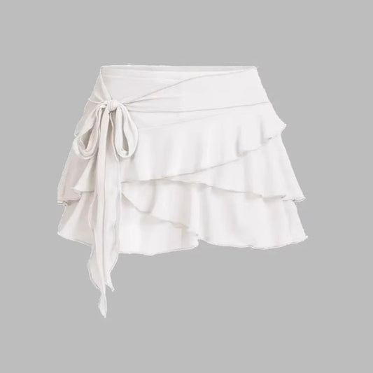 Coquette Ruffle Charm Mini Skirt