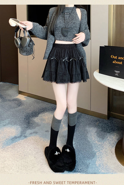 Summer Whimsy Cake Lace Puffy Mini Skirt