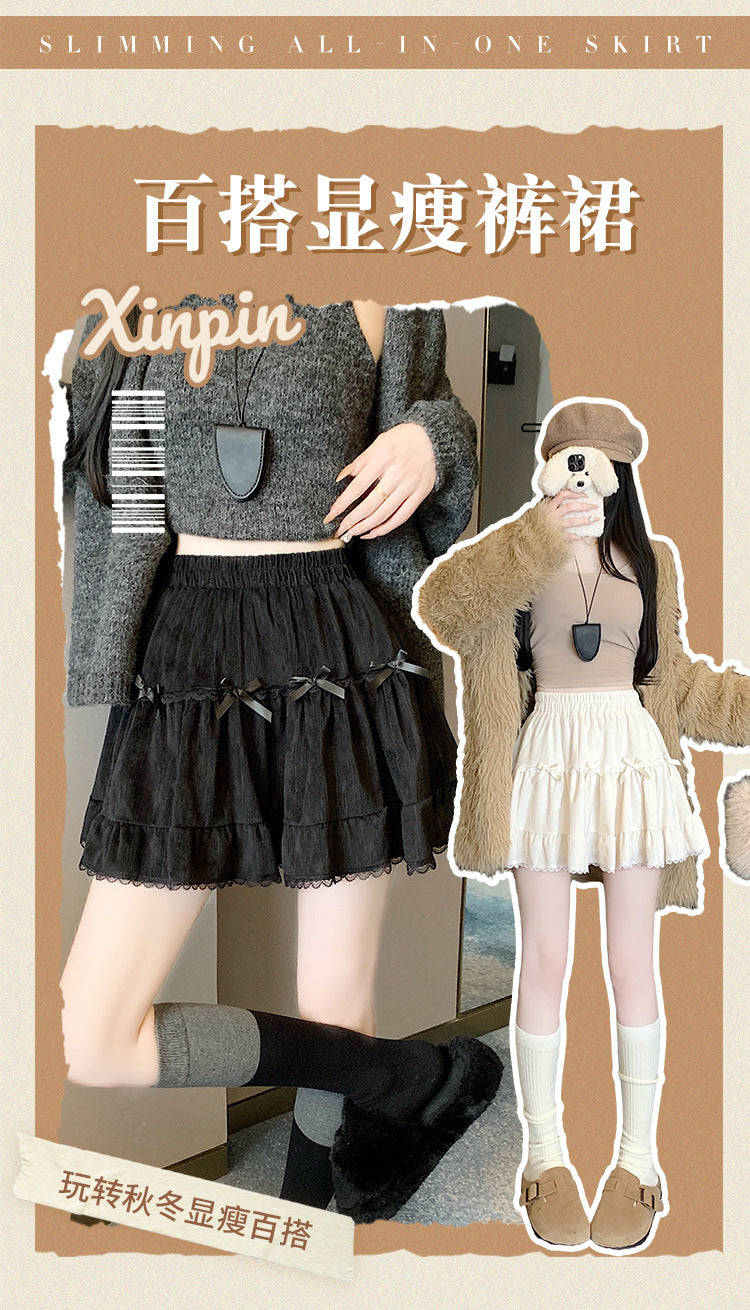 Summer Whimsy Cake Lace Puffy Mini Skirt