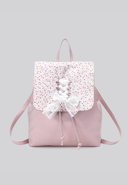 Coquette Elegance with Floral Lace and Ribbons Backpack