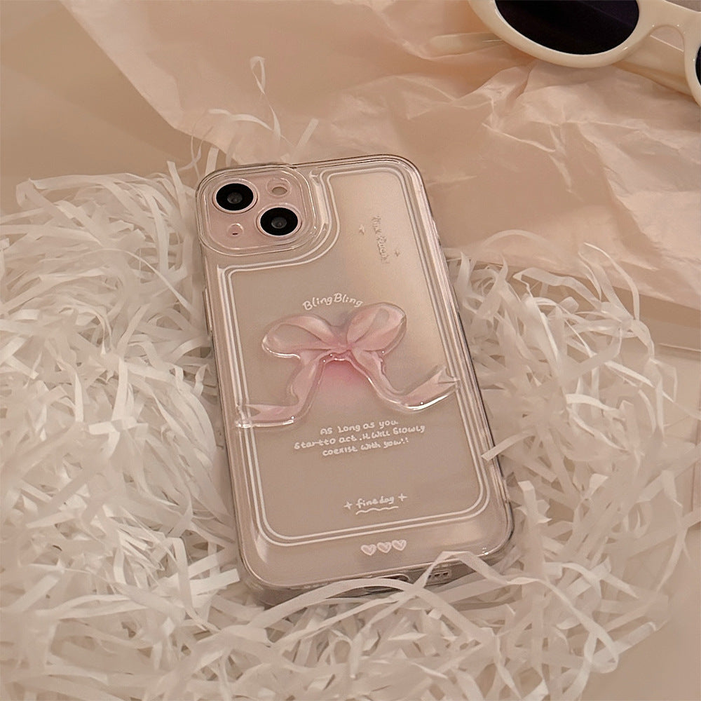 Coquette Bling Pink Bow Phone Case