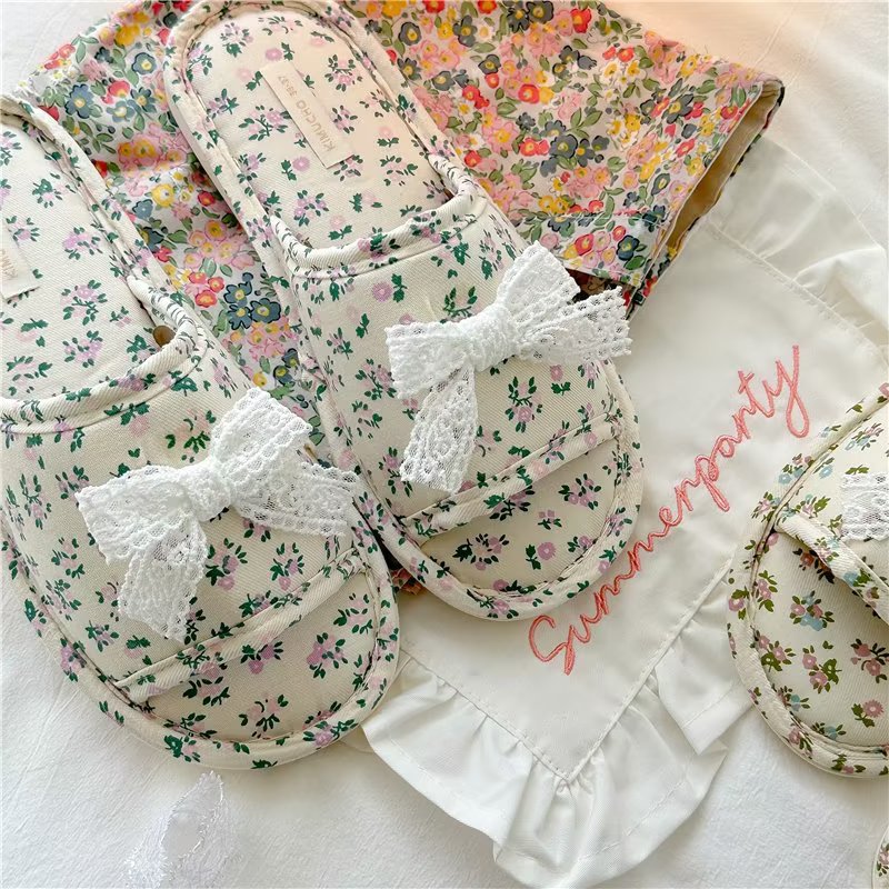 Coquette Lace Blossom Meadow Slippers