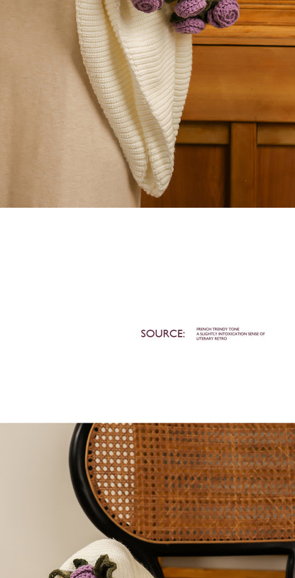 Coquette Enchanted Floral Knit Blanket