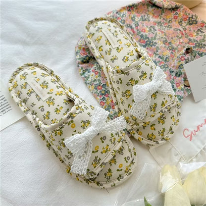 Coquette Lace Blossom Meadow Slippers