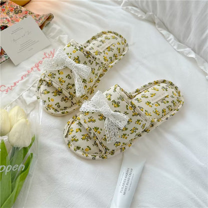 Coquette Lace Blossom Meadow Slippers