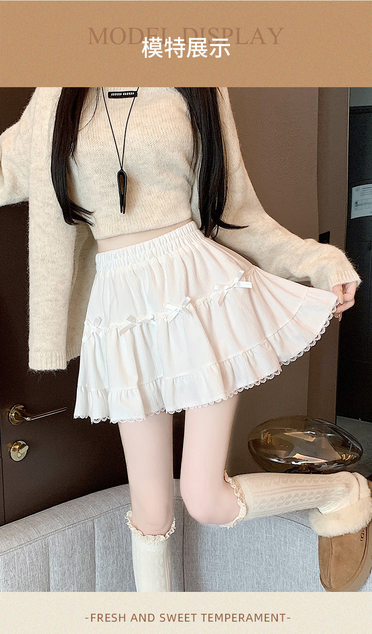 Summer Whimsy Cake Lace Puffy Mini Skirt