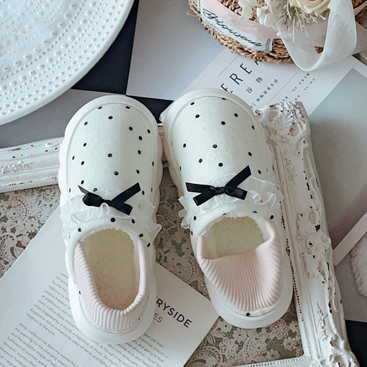 Coquette When Polka Dots Fall Softly Slippers