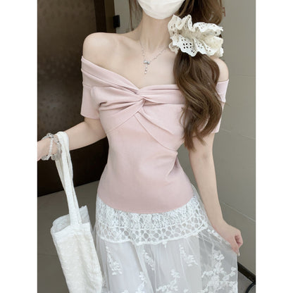 Coquette Soft Petals Off-Shoulder Blouse