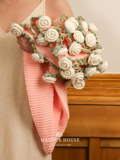 Coquette Enchanted Floral Knit Blanket