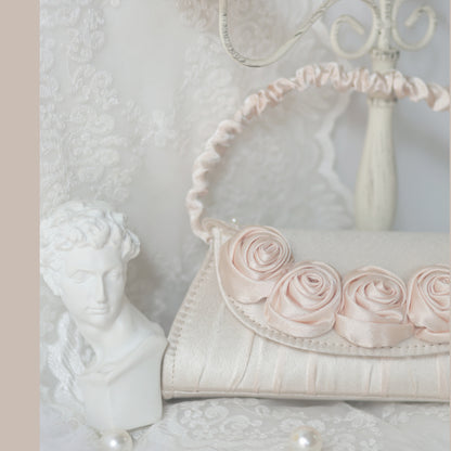 Coquette Ruffled Rose Embrace Bag