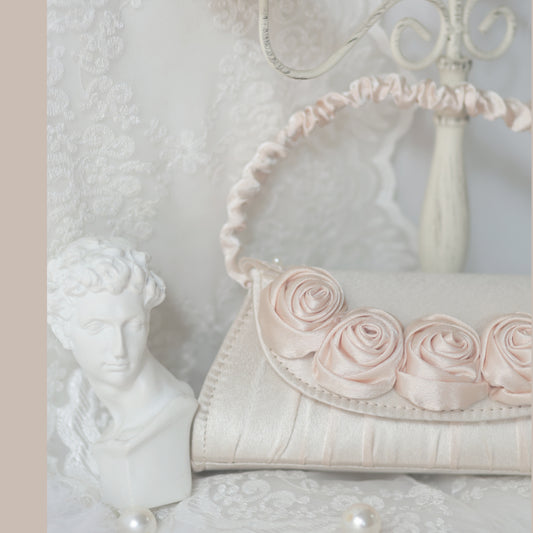 Coquette Ruffled Rose Embrace Bag