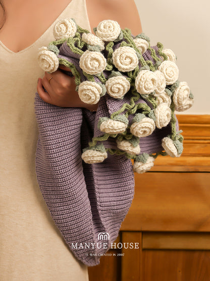 Coquette Enchanted Floral Knit Blanket