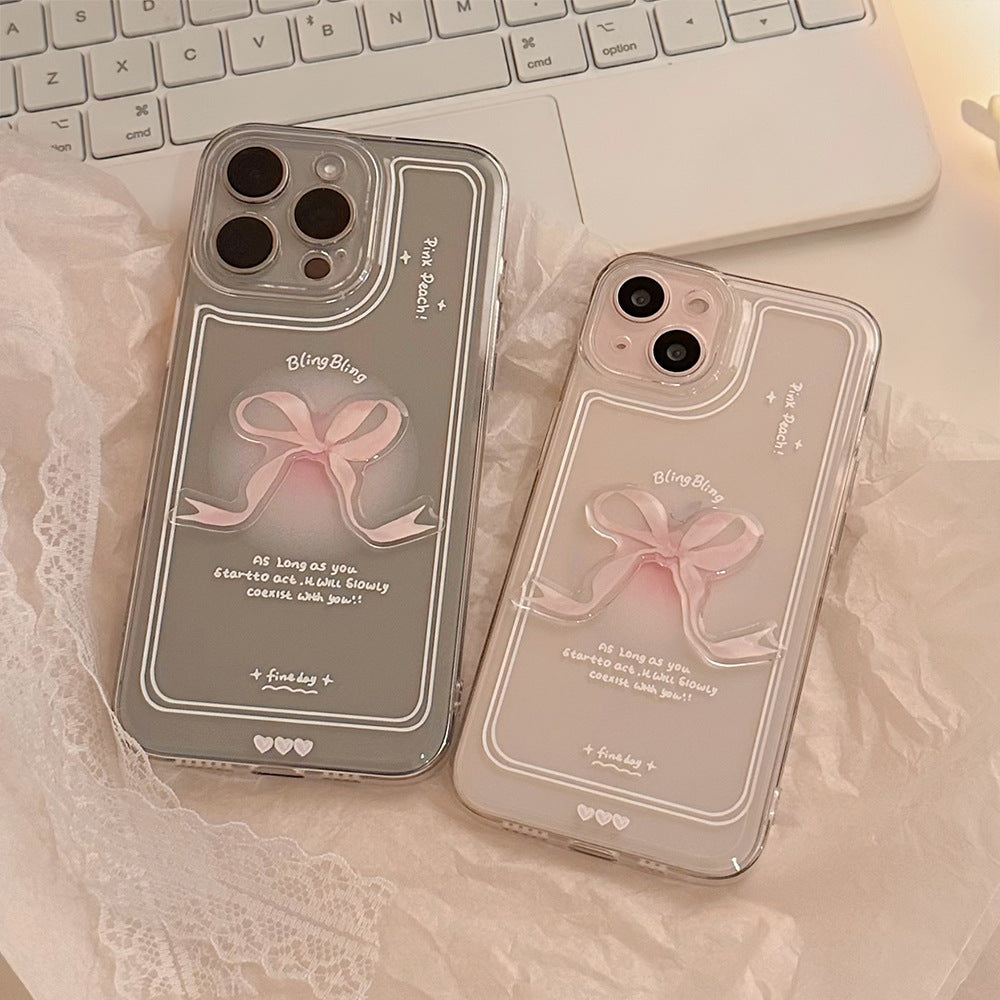 Coquette Bling Pink Bow Phone Case